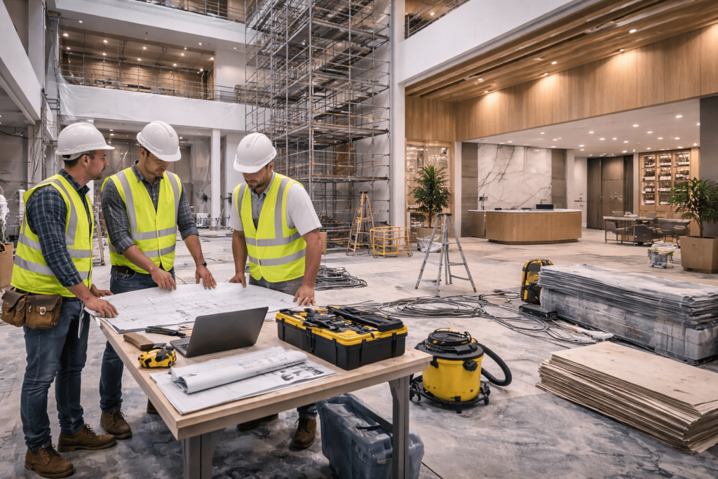 business operations during renovation